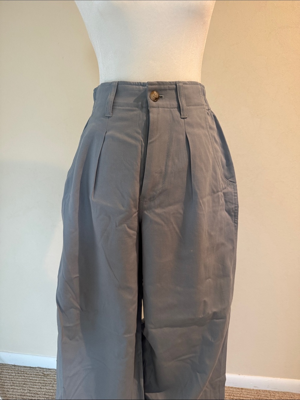 Madewell Wide-Leg Trousers in Blue